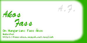 akos fass business card
